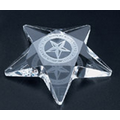 Pentagon Star Paperweight - Optic Crystal